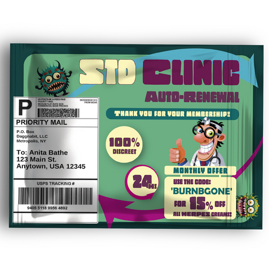 STD Clinic Membership Prank Mailer