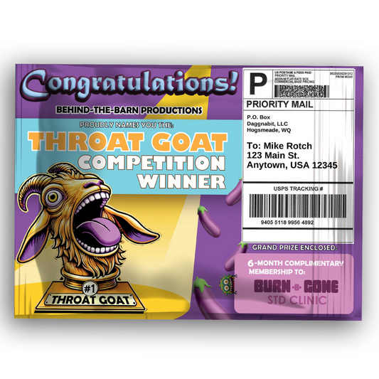 Throat GOAT competition Winner Prank Mailer